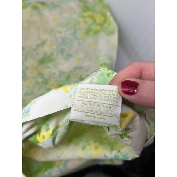 Vintage Pillowcase Set Standard Floral Percale 80s - Picture 3 of 4